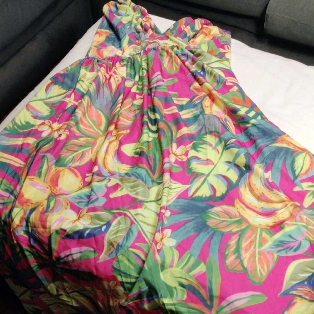 SHEIN Curve Patterned Sundress Size 3XL